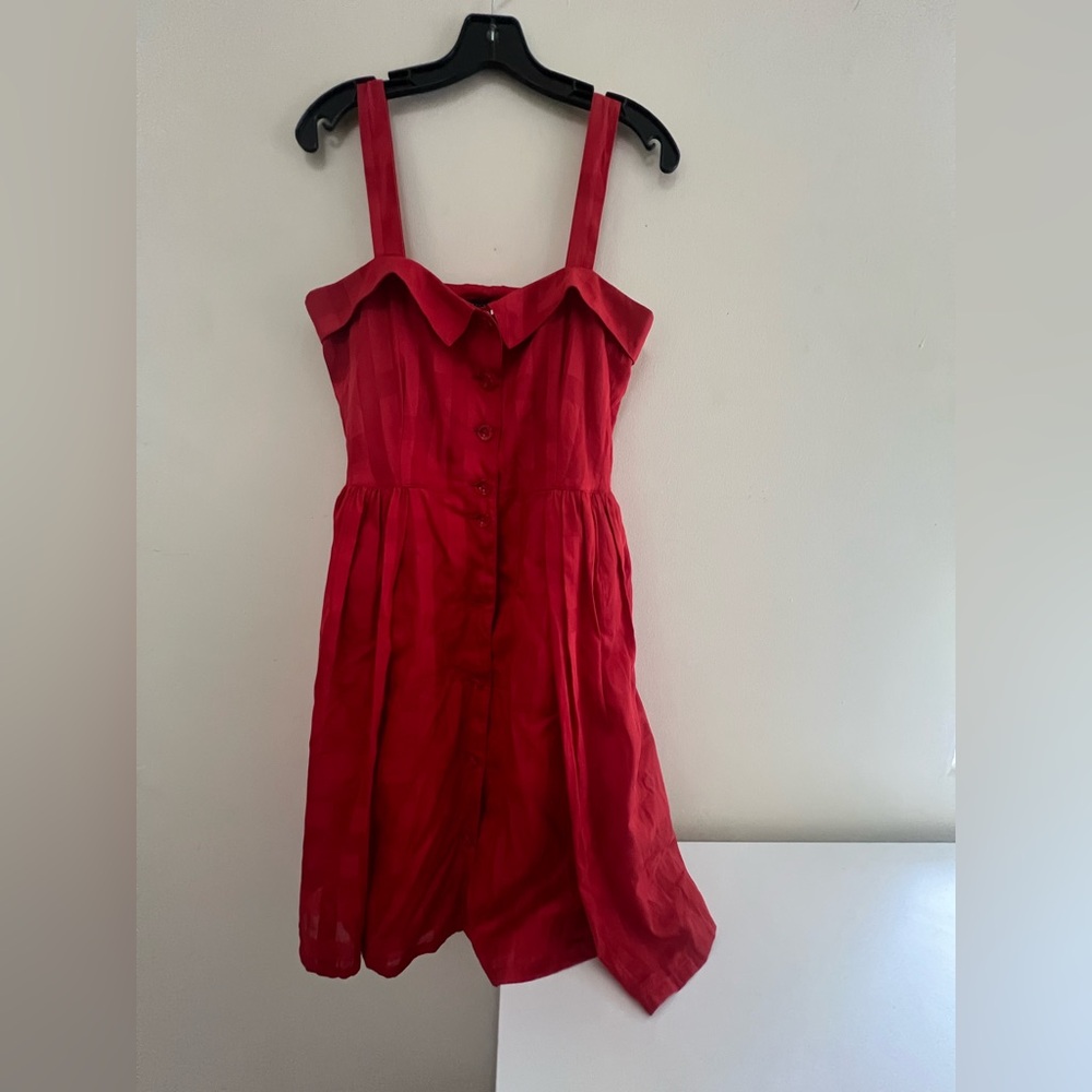 Marc Jacob’s Red Sleeveless Button-Up Dress
